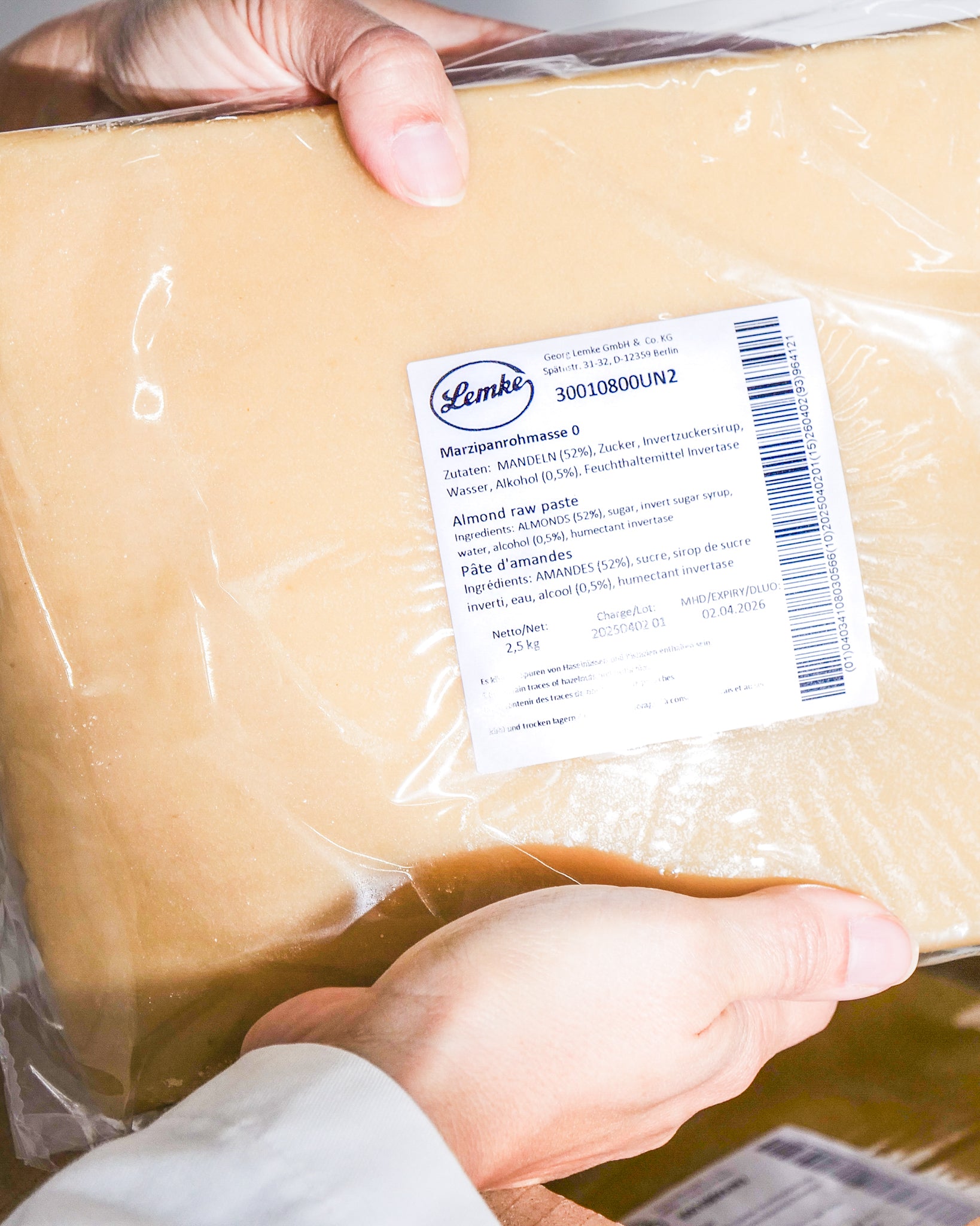 marzipanrohmasse aufbewahren Lemke Marzipanrohmasse 2,5 kg I Bestes Marzipan aus Berlin kaufen – Lemke  Feines Berliner Marzipan & Mehr