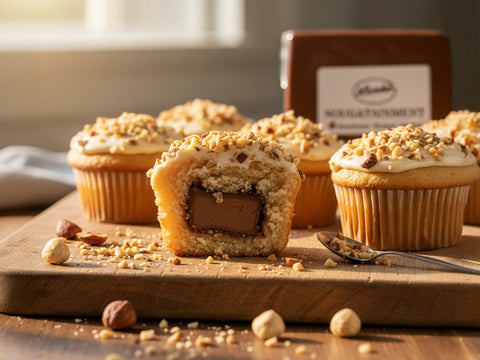 Nougat-Gefüllte Cupcake
