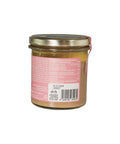 Rückseite des Lemke Mandel Biomus creamy 300 g Glases mit Nährwertangaben