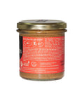 Lemke Mandelmus Maple 300g jar side view with product information label