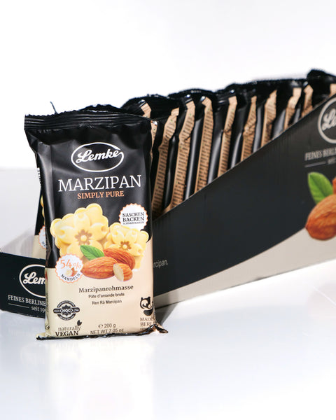 Lemke Marzipanrohmasse – 54% Mandeln, ohne Alkohol, Made in Berlin – Lemke Feines Berliner Marzipan & Mehr