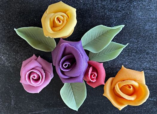 Making Marzipan Roses