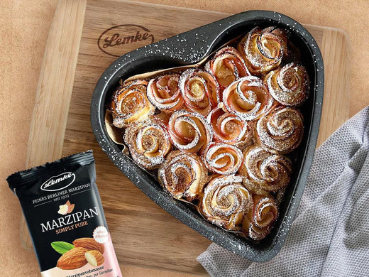 Apfel-Marzipan-Blätterteig-Rosen