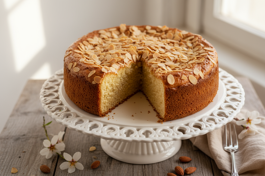 Buttermilch-Mandelkuchen mit Stadtstreicher Mandel